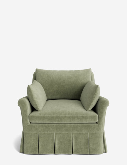 Portola Rolled Arm Luxe Depth Pleated Chair