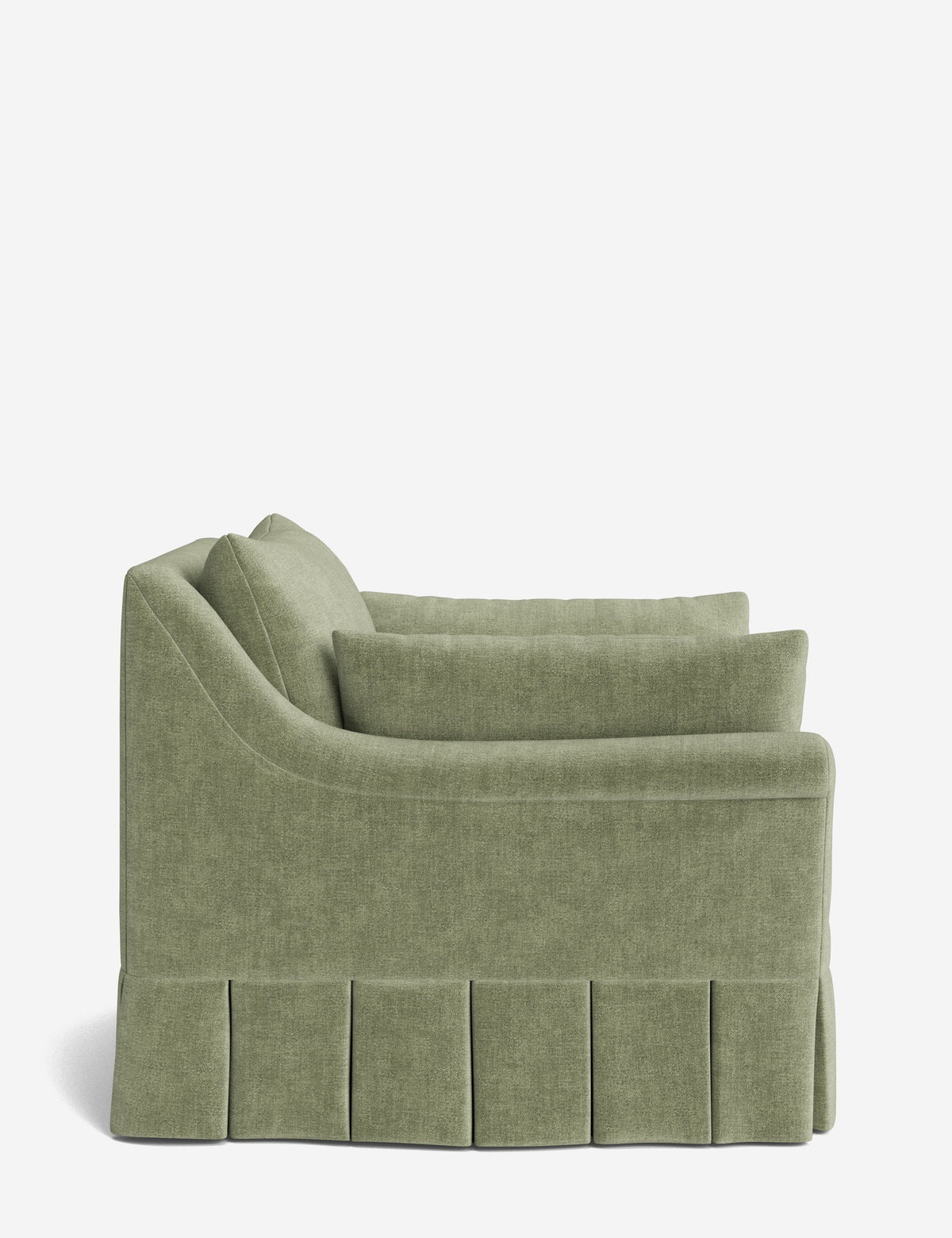 Portola Rolled Arm Luxe Depth Pleated Chair