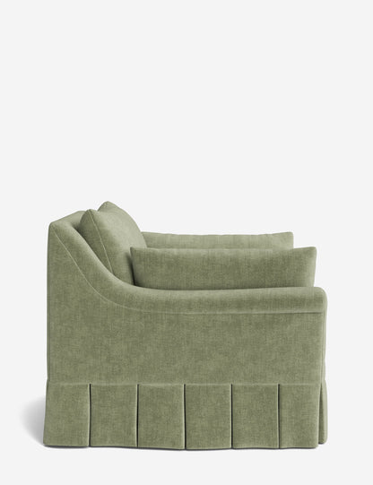 Portola Rolled Arm Luxe Depth Pleated Chair