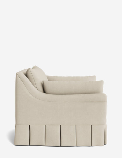 Portola Rolled Arm Luxe Depth Pleated Chair