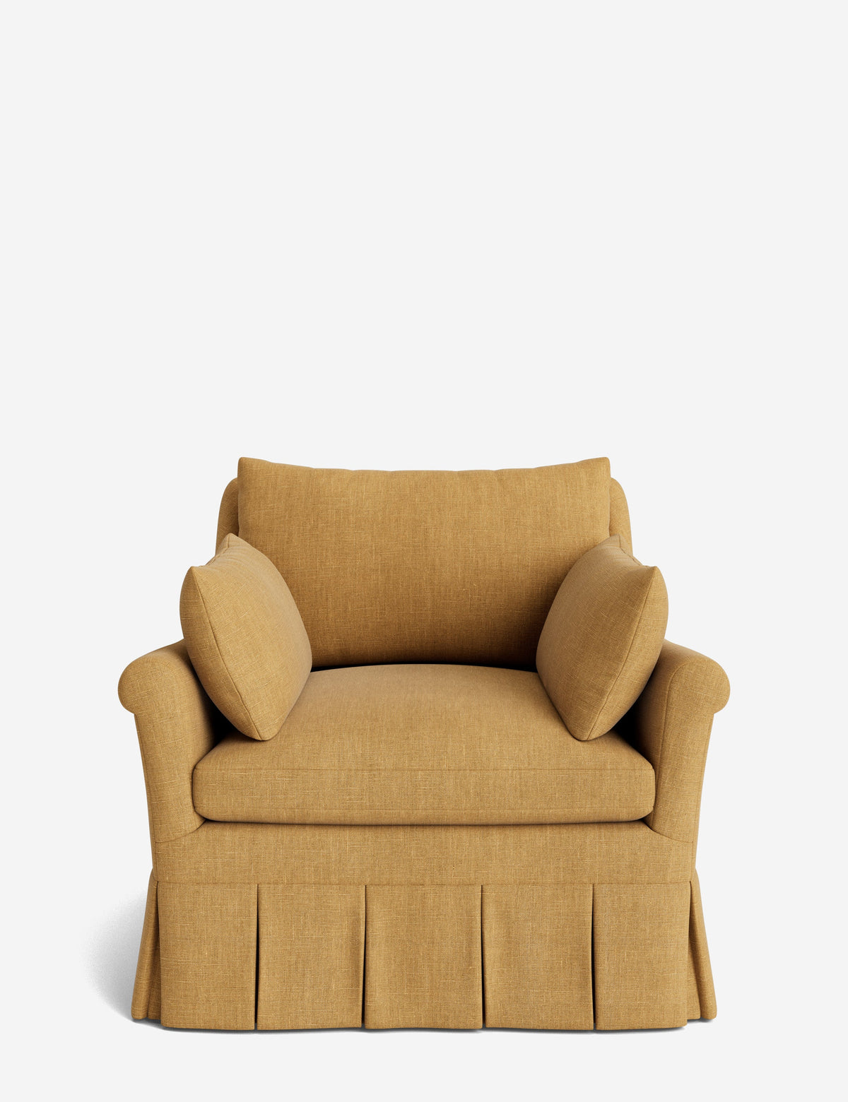 Portola Rolled Arm Luxe Depth Pleated Chair