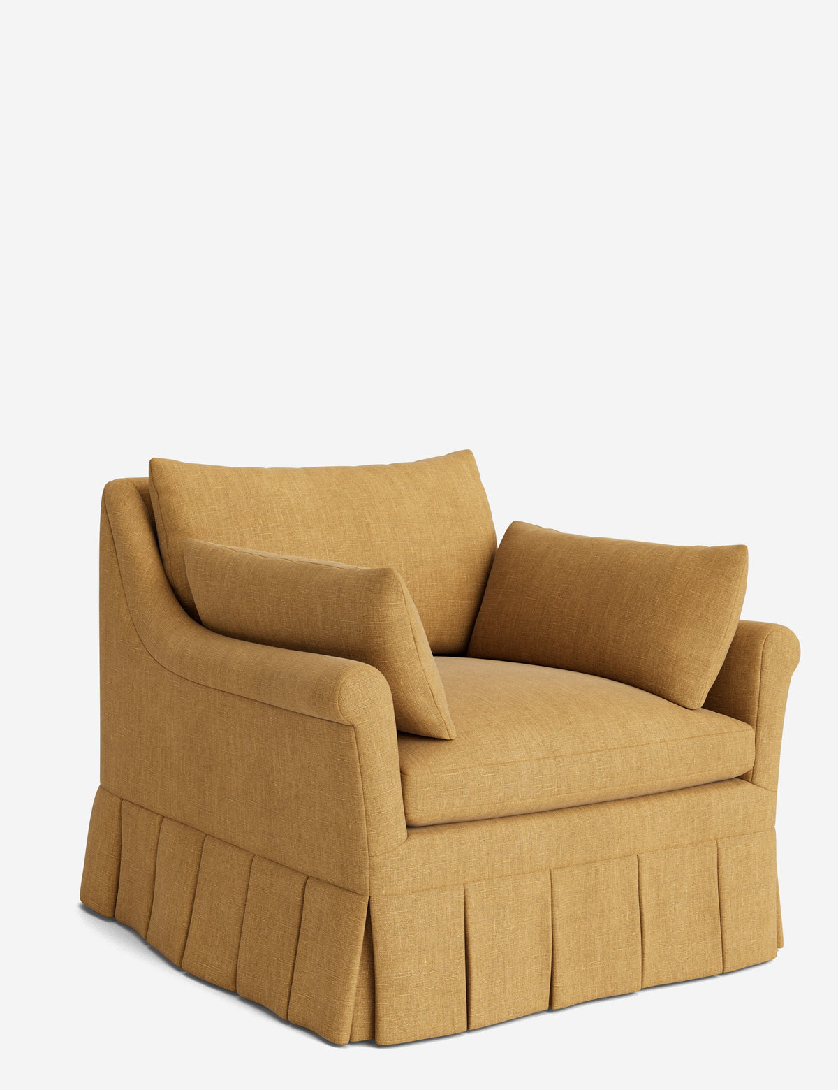 Portola Rolled Arm Luxe Depth Pleated Chair
