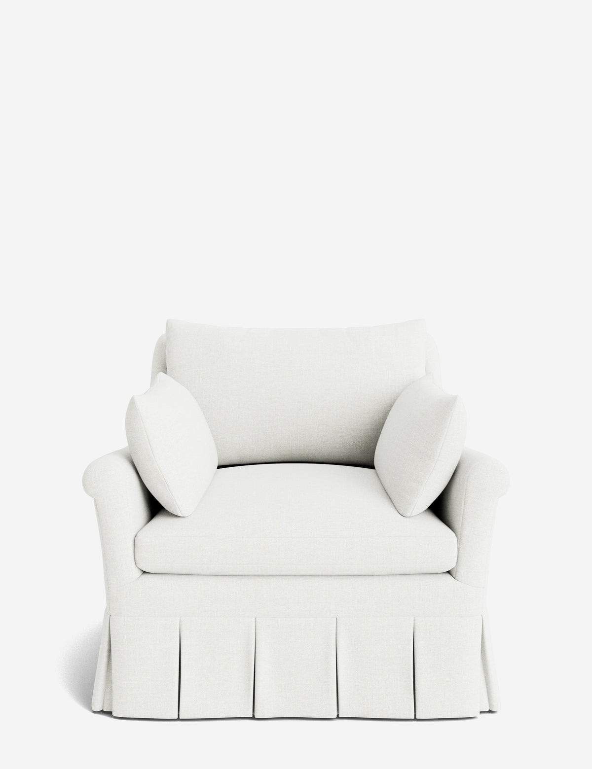 Portola Rolled Arm Luxe Depth Pleated Chair