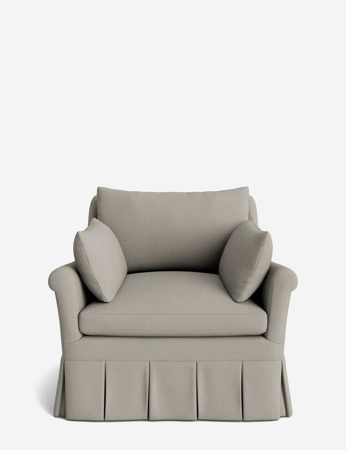 Portola Rolled Arm Luxe Depth Pleated Chair