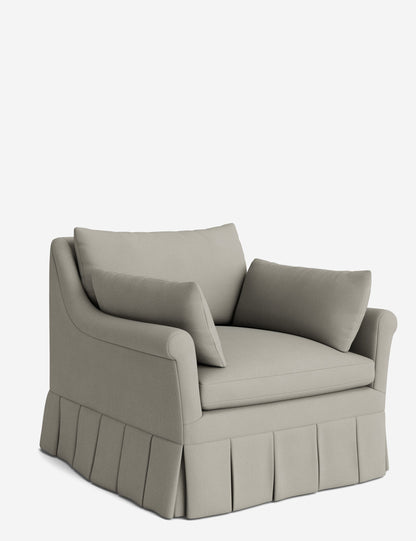 Portola Rolled Arm Luxe Depth Pleated Chair