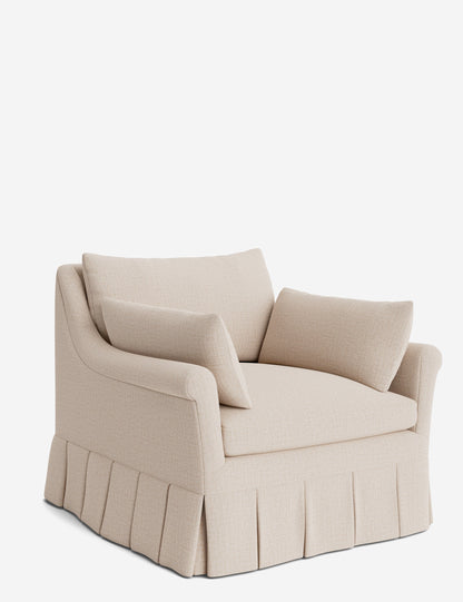 Portola Rolled Arm Luxe Depth Pleated Chair
