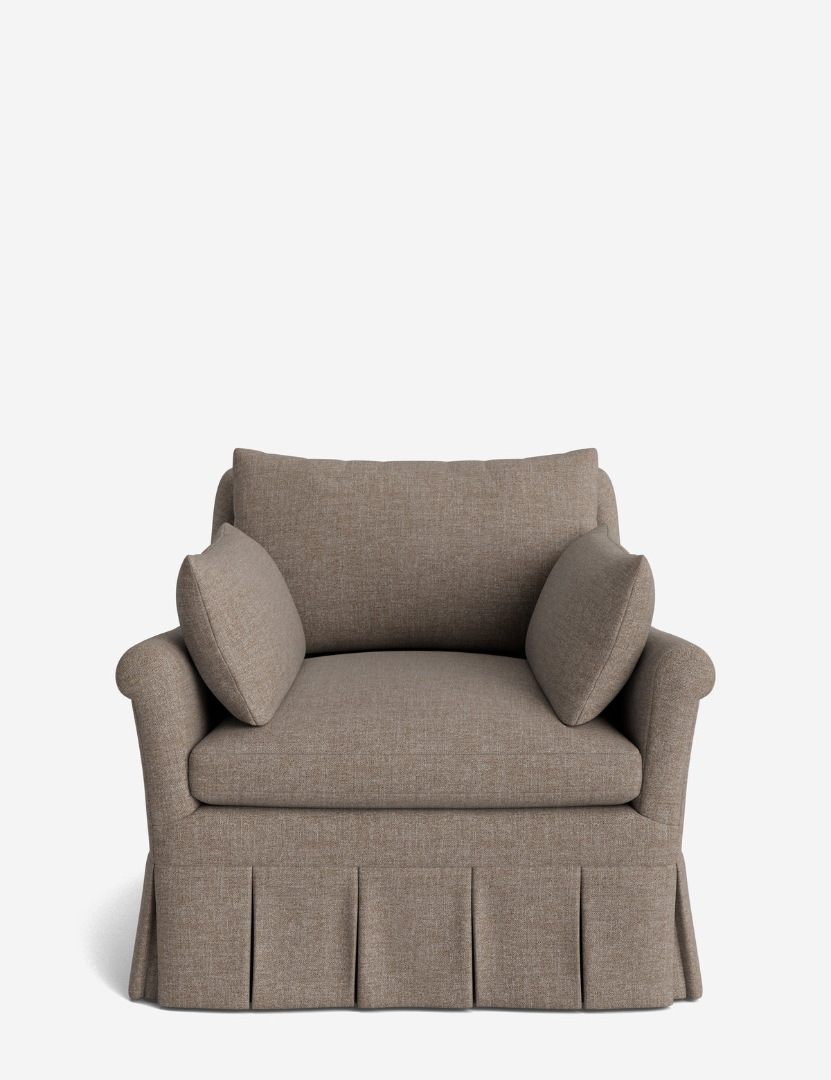 Portola Rolled Arm Luxe Depth Pleated Chair