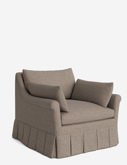 Portola Rolled Arm Luxe Depth Pleated Chair