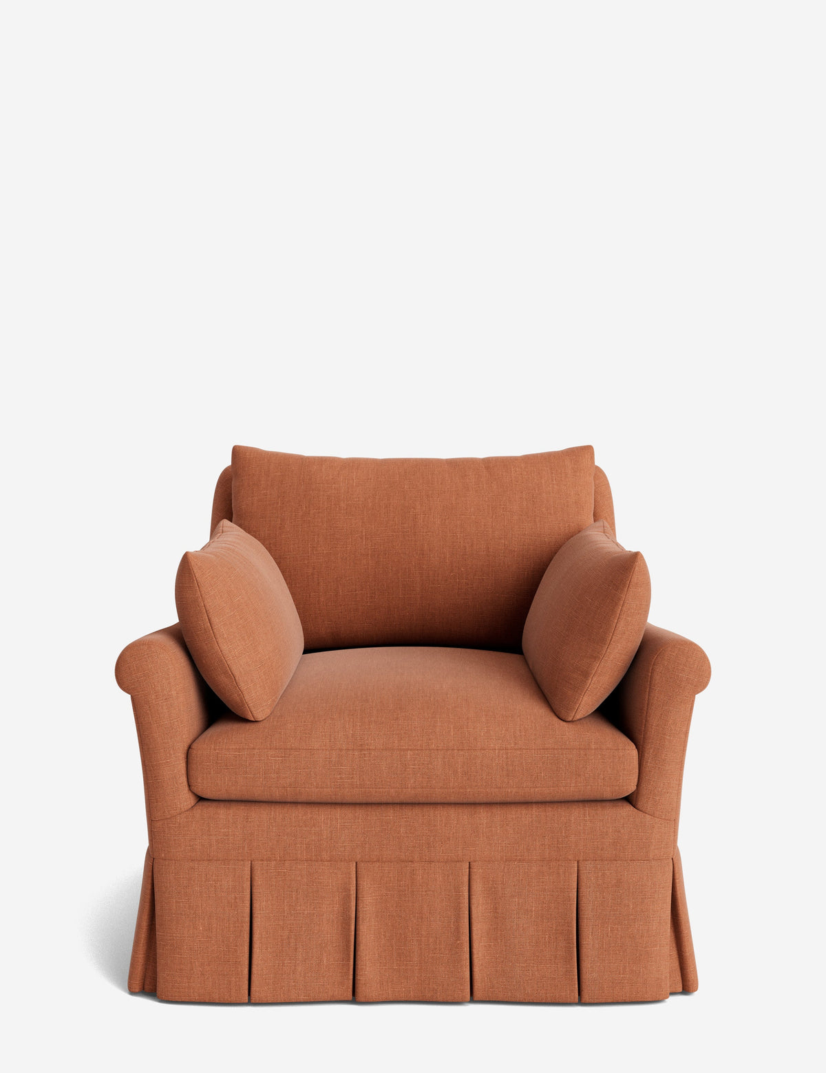 Portola Rolled Arm Luxe Depth Pleated Chair