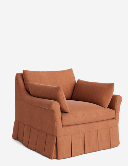 Portola Rolled Arm Luxe Depth Pleated Chair