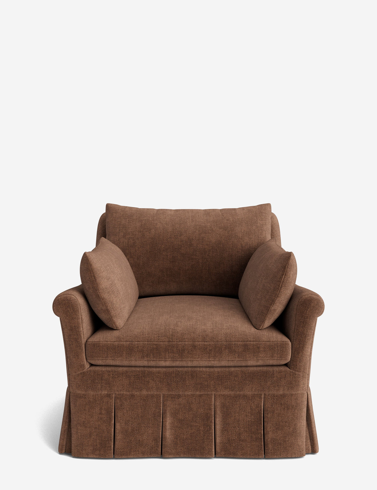 Portola Rolled Arm Luxe Depth Pleated Chair
