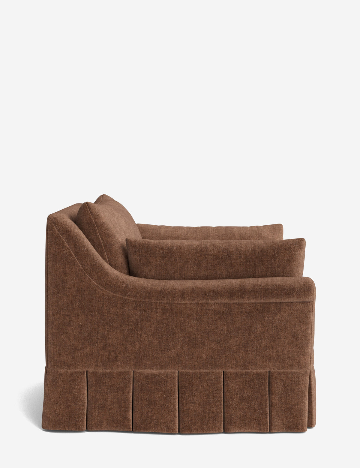 Portola Rolled Arm Luxe Depth Pleated Chair