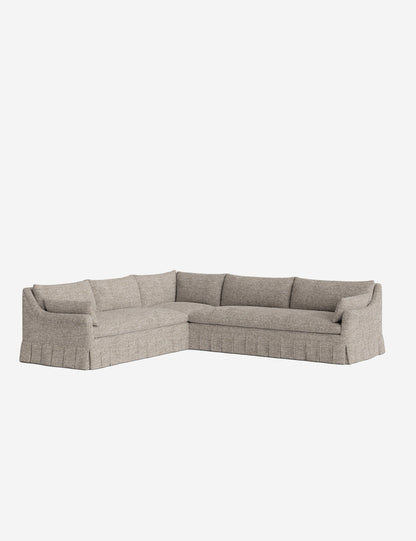 Portola Rolled Arm Luxe Depth Pleated Corner Sectional Sofa