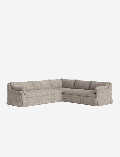 Portola Rolled Arm Luxe Depth Pleated Corner Sectional Sofa