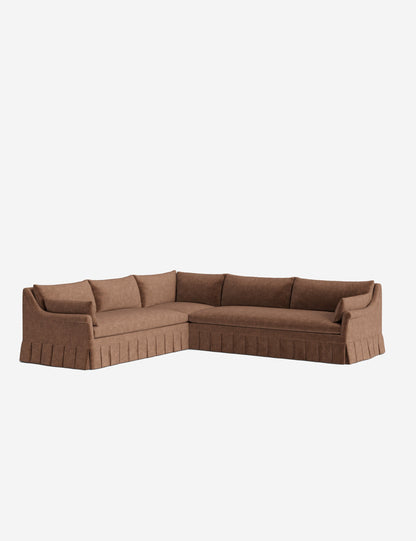 Portola Rolled Arm Luxe Depth Pleated Corner Sectional Sofa