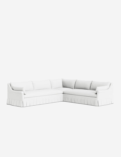 Portola Rolled Arm Luxe Depth Pleated Corner Sectional Sofa