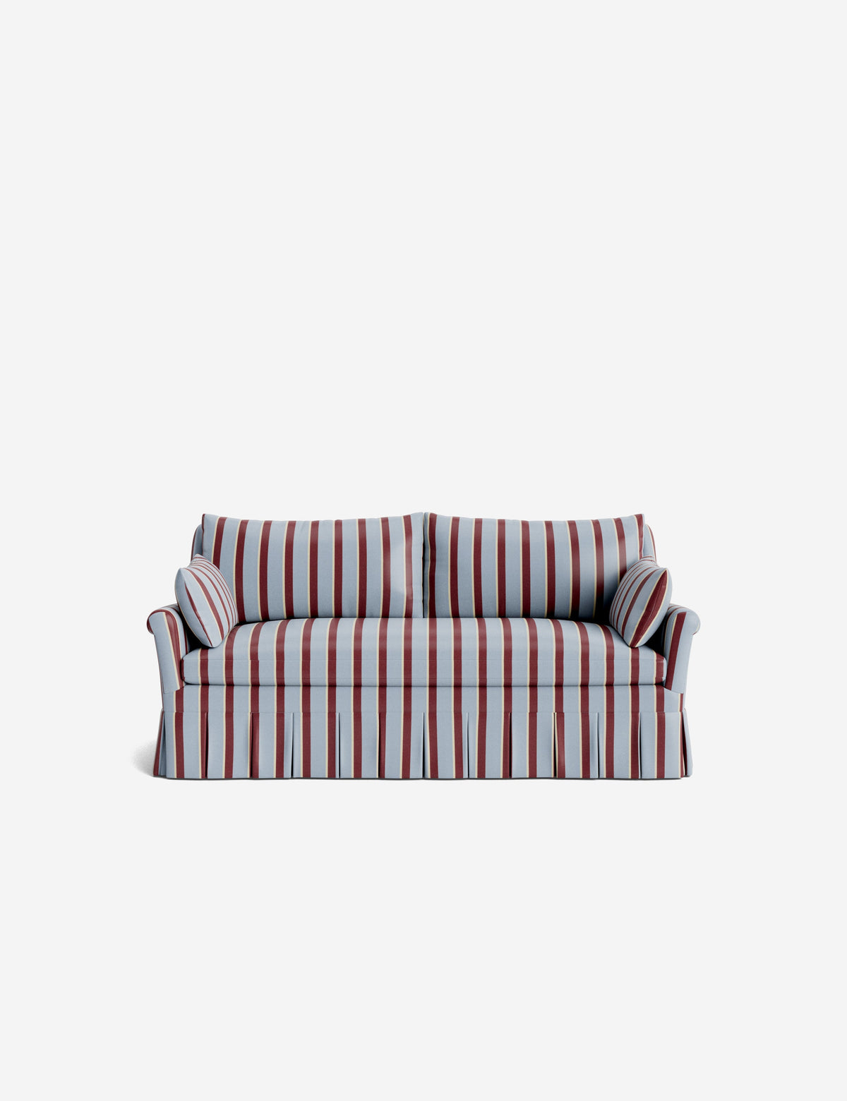 Portola Rolled Arm Luxe Depth Pleated Sofa
