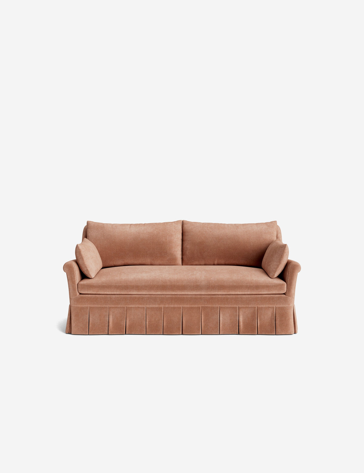 Portola Rolled Arm Luxe Depth Pleated Sofa