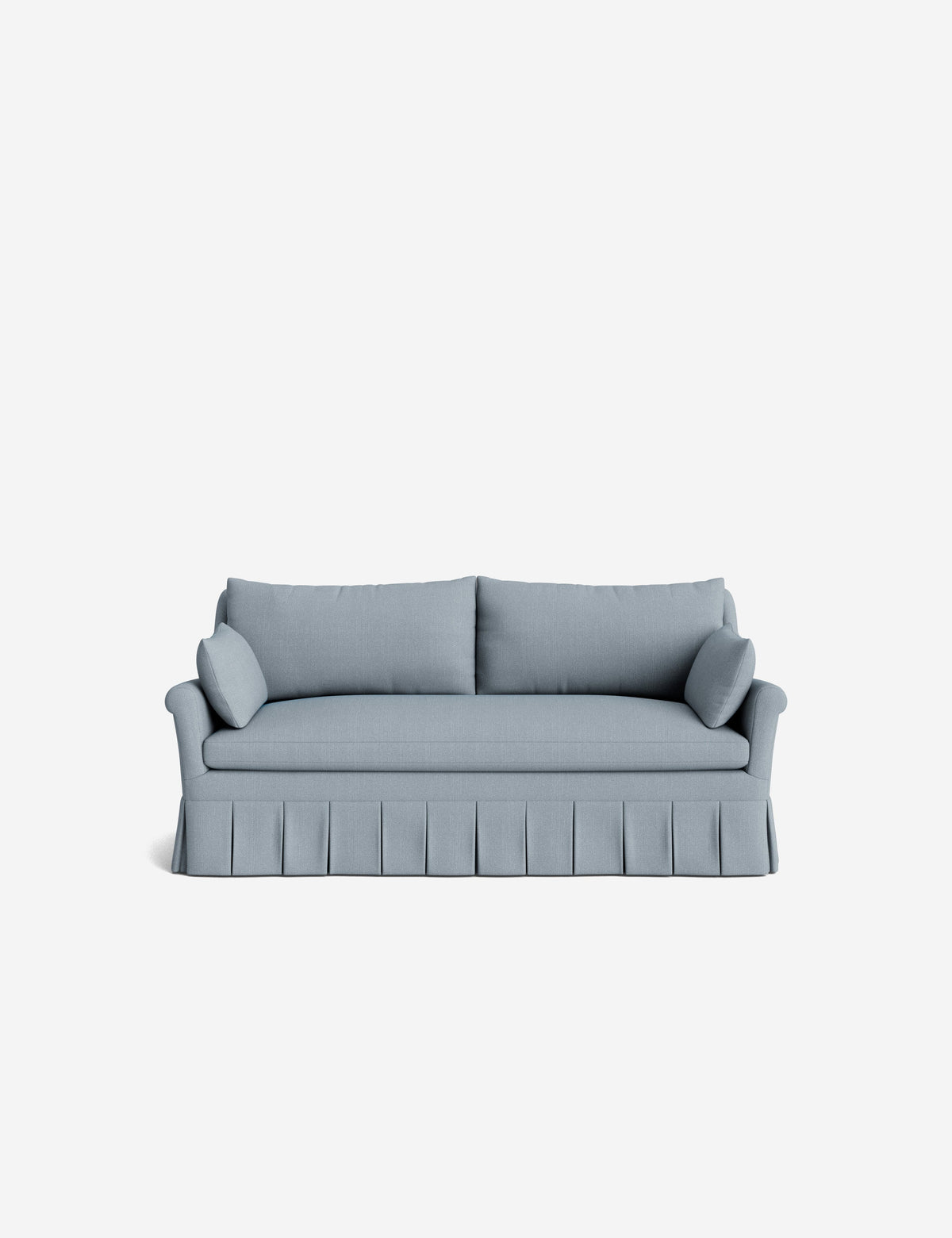 Portola Rolled Arm Luxe Depth Pleated Sofa