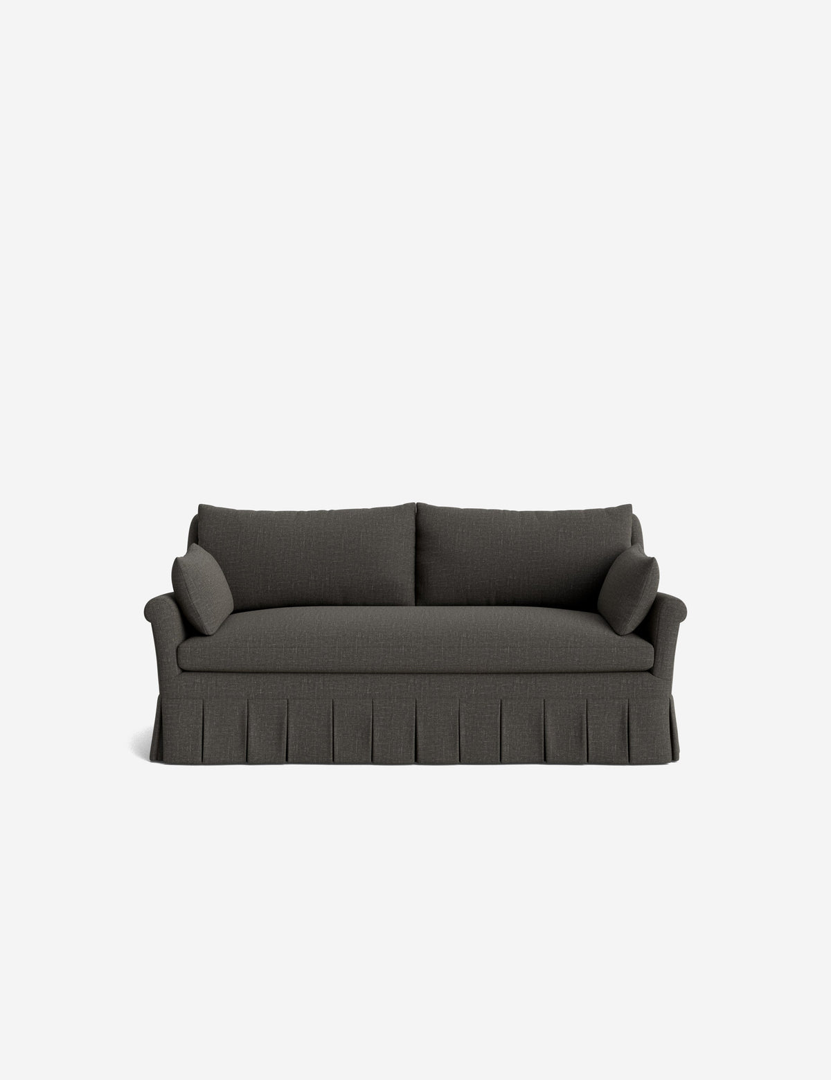 Portola Rolled Arm Luxe Depth Pleated Sofa