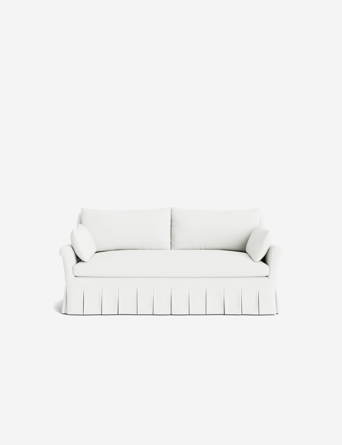 Portola Rolled Arm Luxe Depth Pleated Sofa