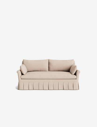 Portola Rolled Arm Luxe Depth Pleated Sofa