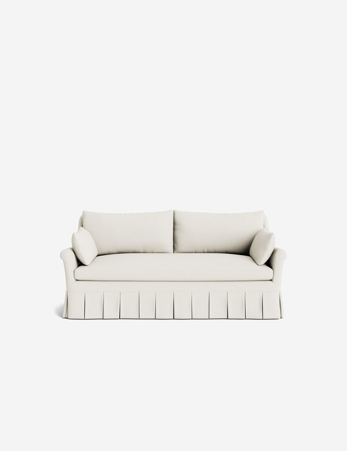 Portola Rolled Arm Luxe Depth Pleated Sofa