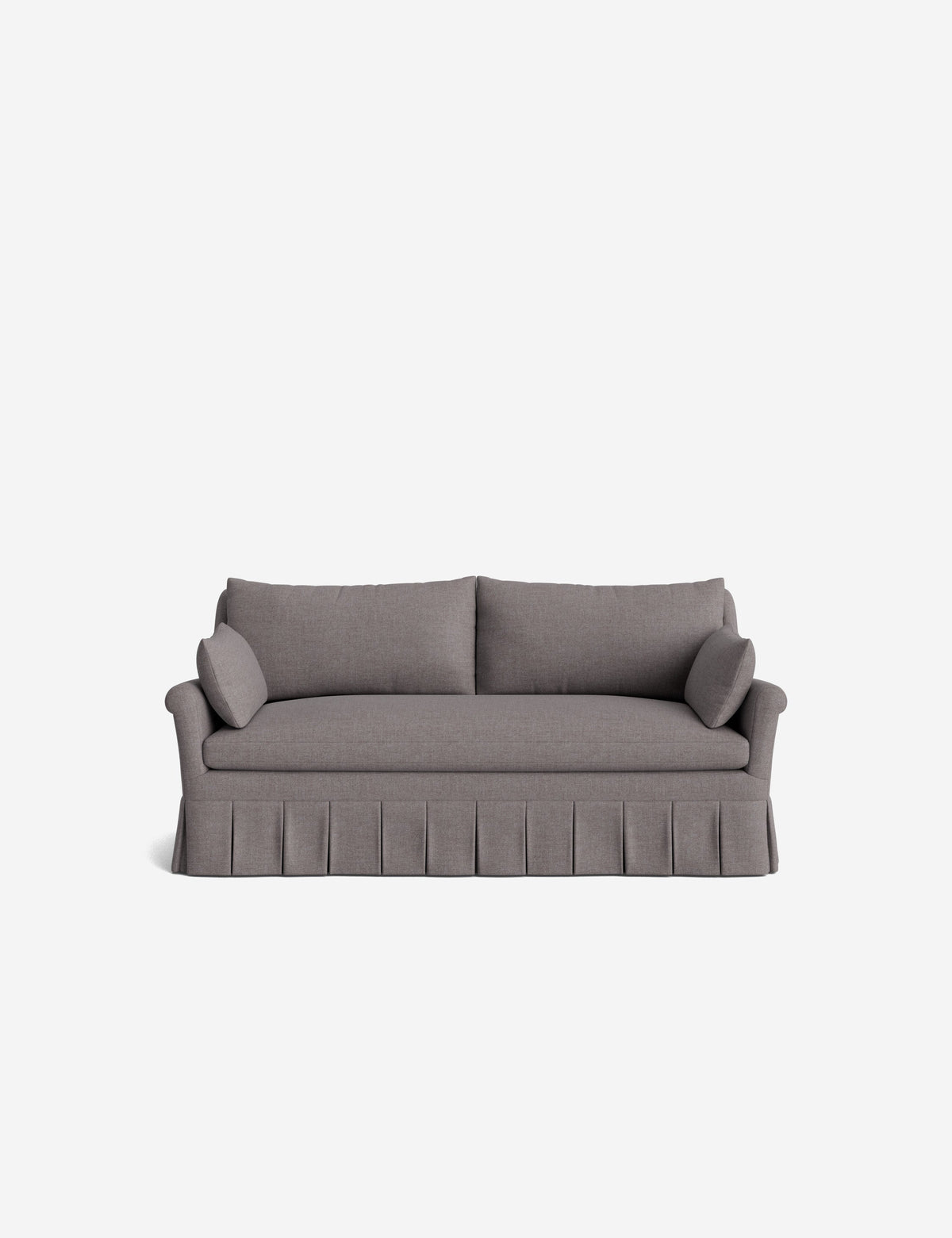 Portola Rolled Arm Luxe Depth Pleated Sofa