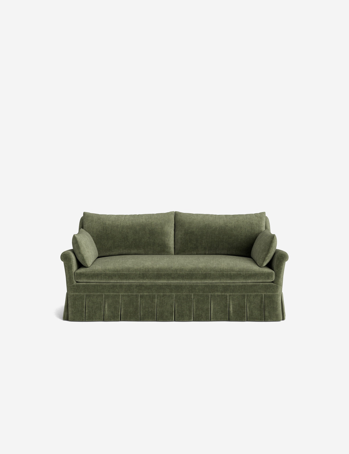 Portola Rolled Arm Luxe Depth Pleated Sofa