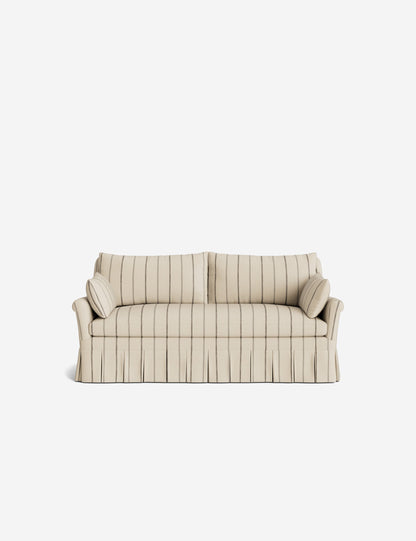Portola Rolled Arm Luxe Depth Pleated Sofa