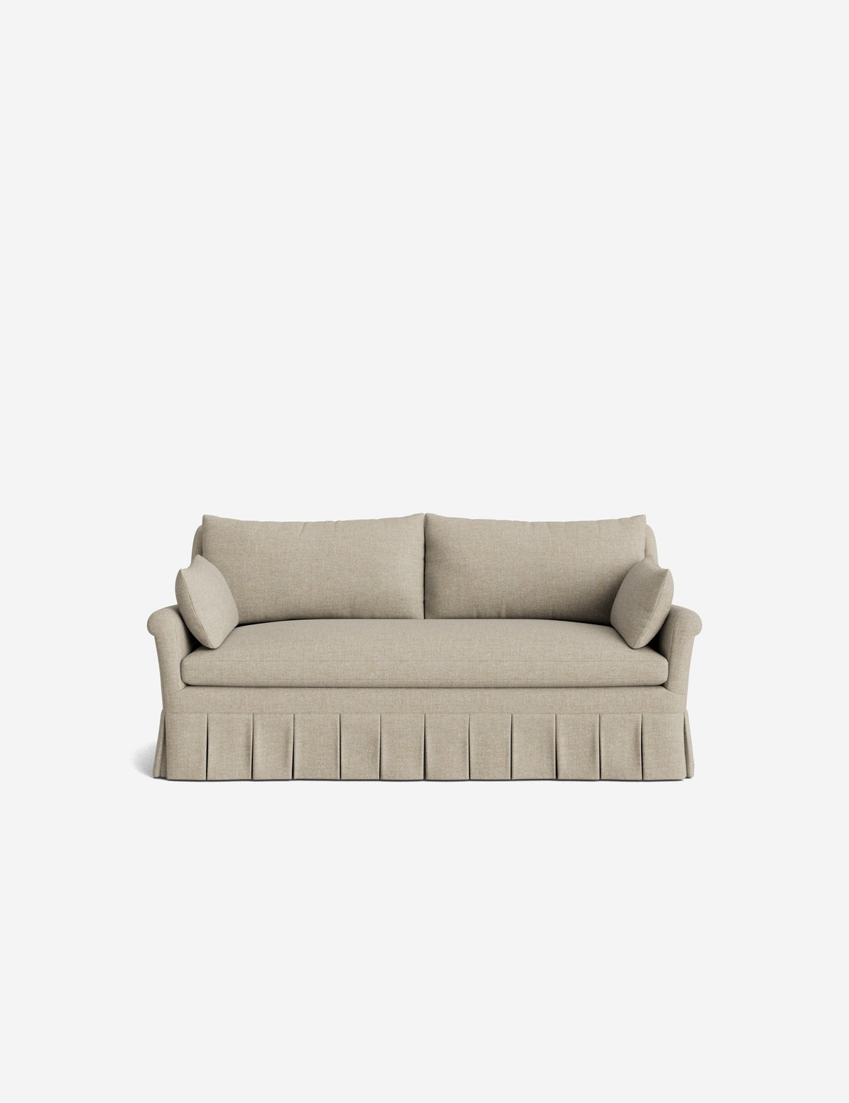 Portola Rolled Arm Luxe Depth Pleated Sofa