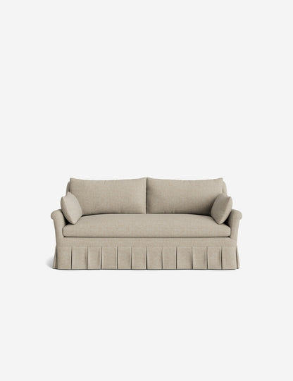 Portola Rolled Arm Luxe Depth Pleated Sofa