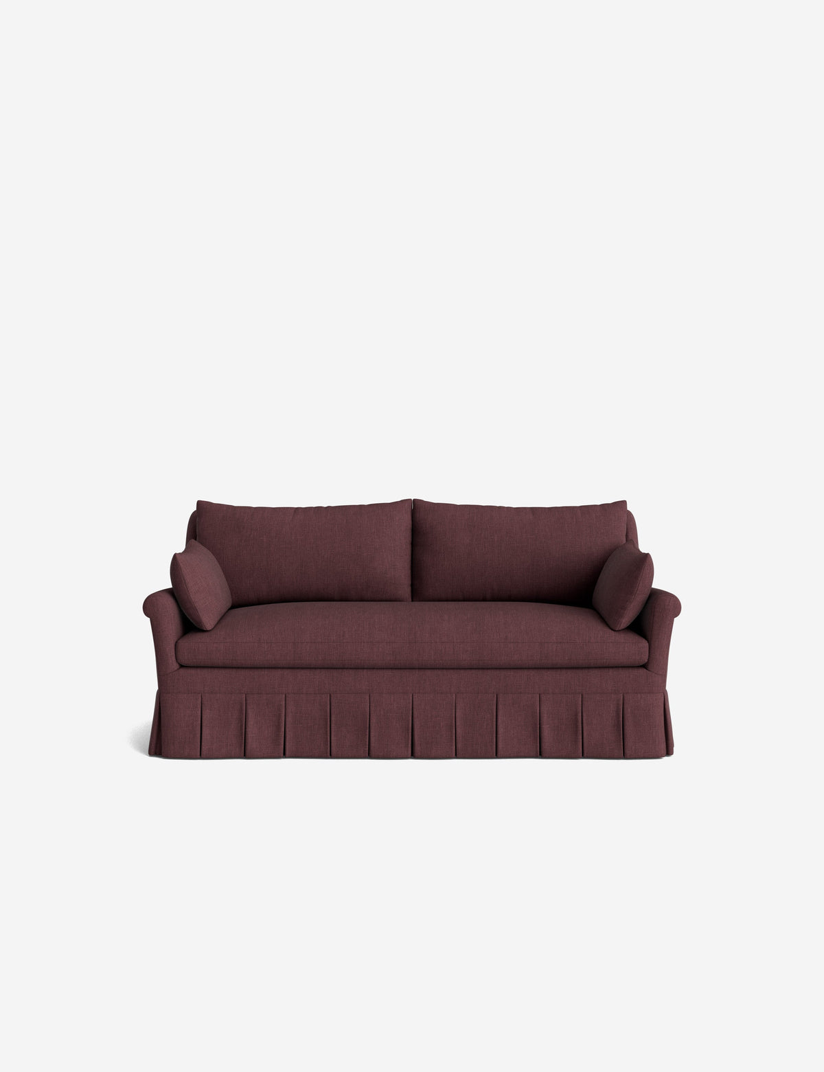 Portola Rolled Arm Luxe Depth Pleated Sofa
