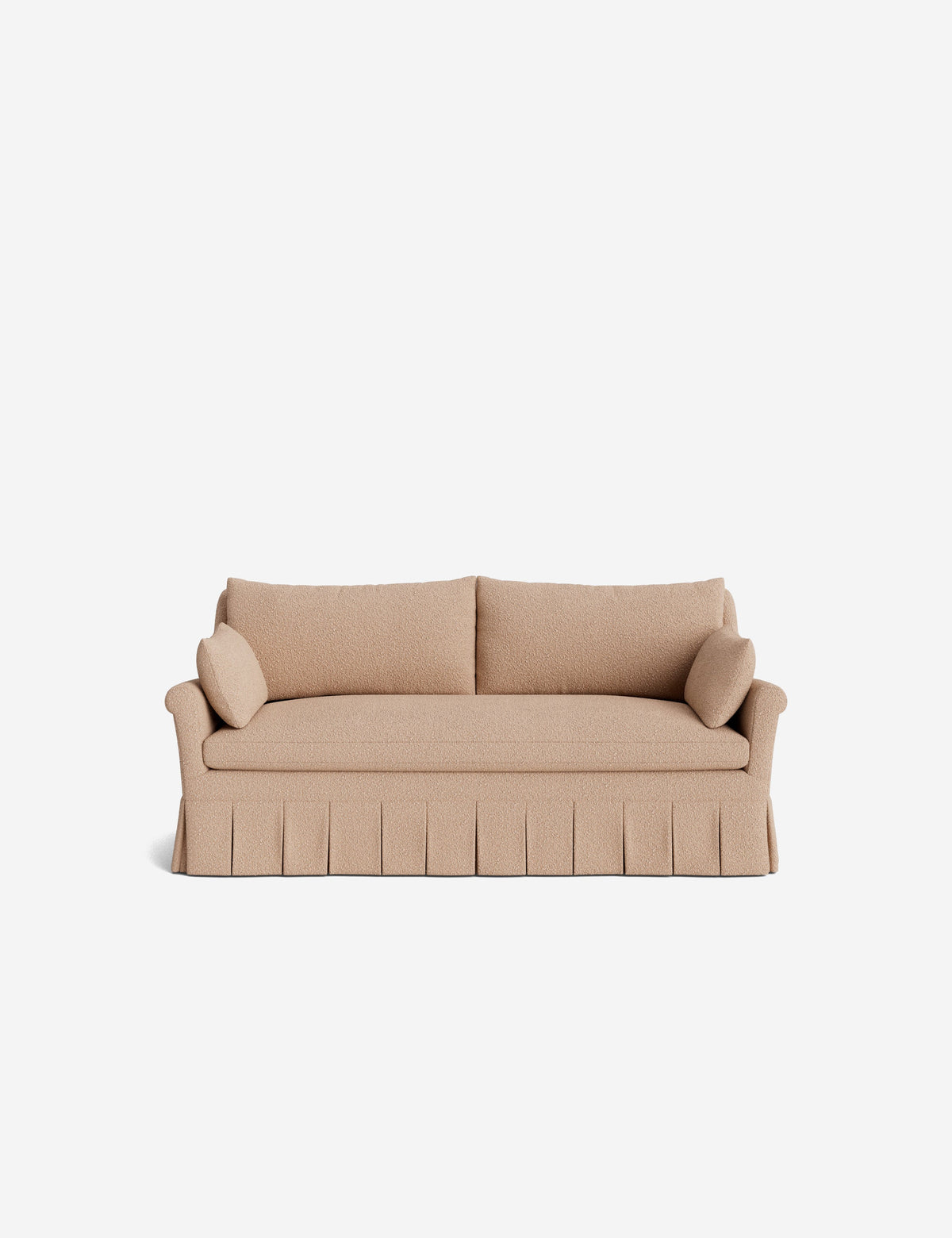Portola Rolled Arm Luxe Depth Pleated Sofa