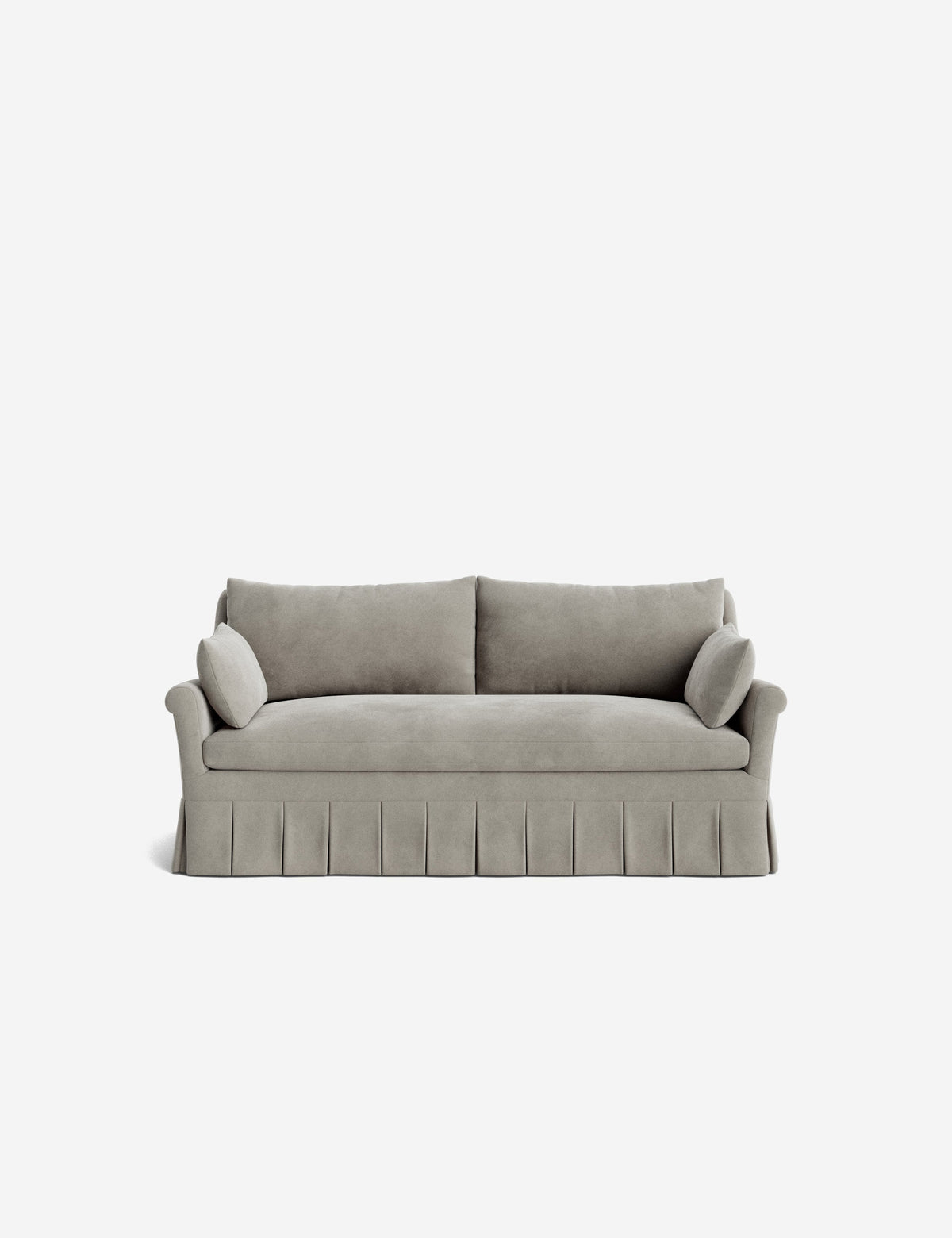 Portola Rolled Arm Luxe Depth Pleated Sofa