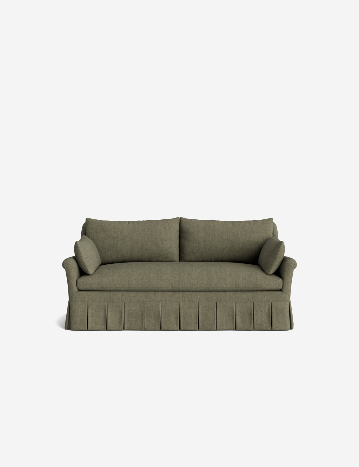 Portola Rolled Arm Luxe Depth Pleated Sofa
