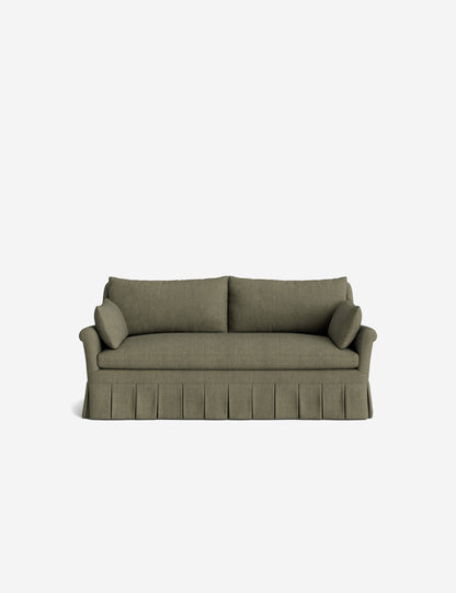 Portola Rolled Arm Luxe Depth Pleated Sofa