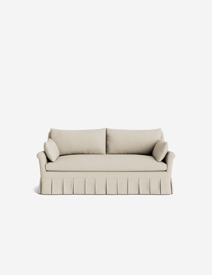 Portola Rolled Arm Luxe Depth Pleated Sofa