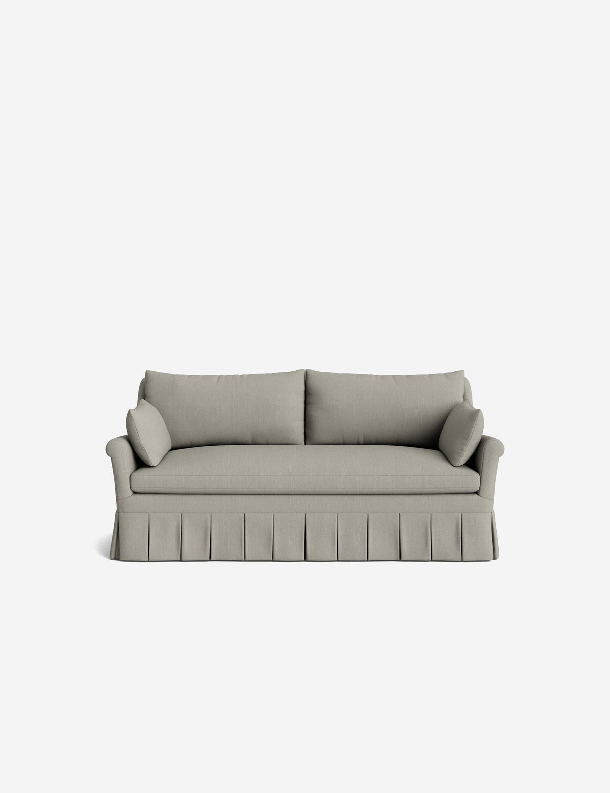 Portola Rolled Arm Luxe Depth Pleated Sofa