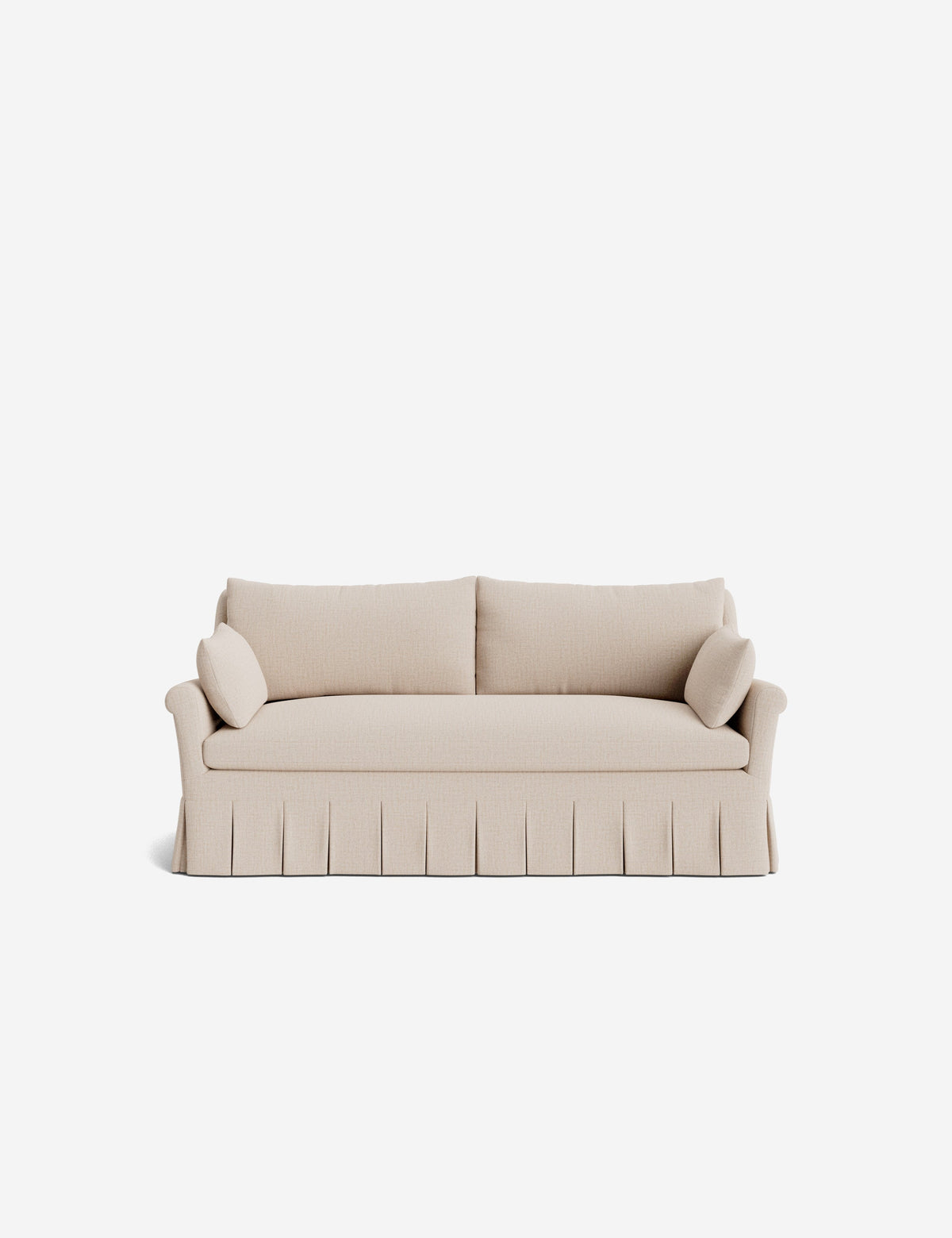 Portola Rolled Arm Luxe Depth Pleated Sofa