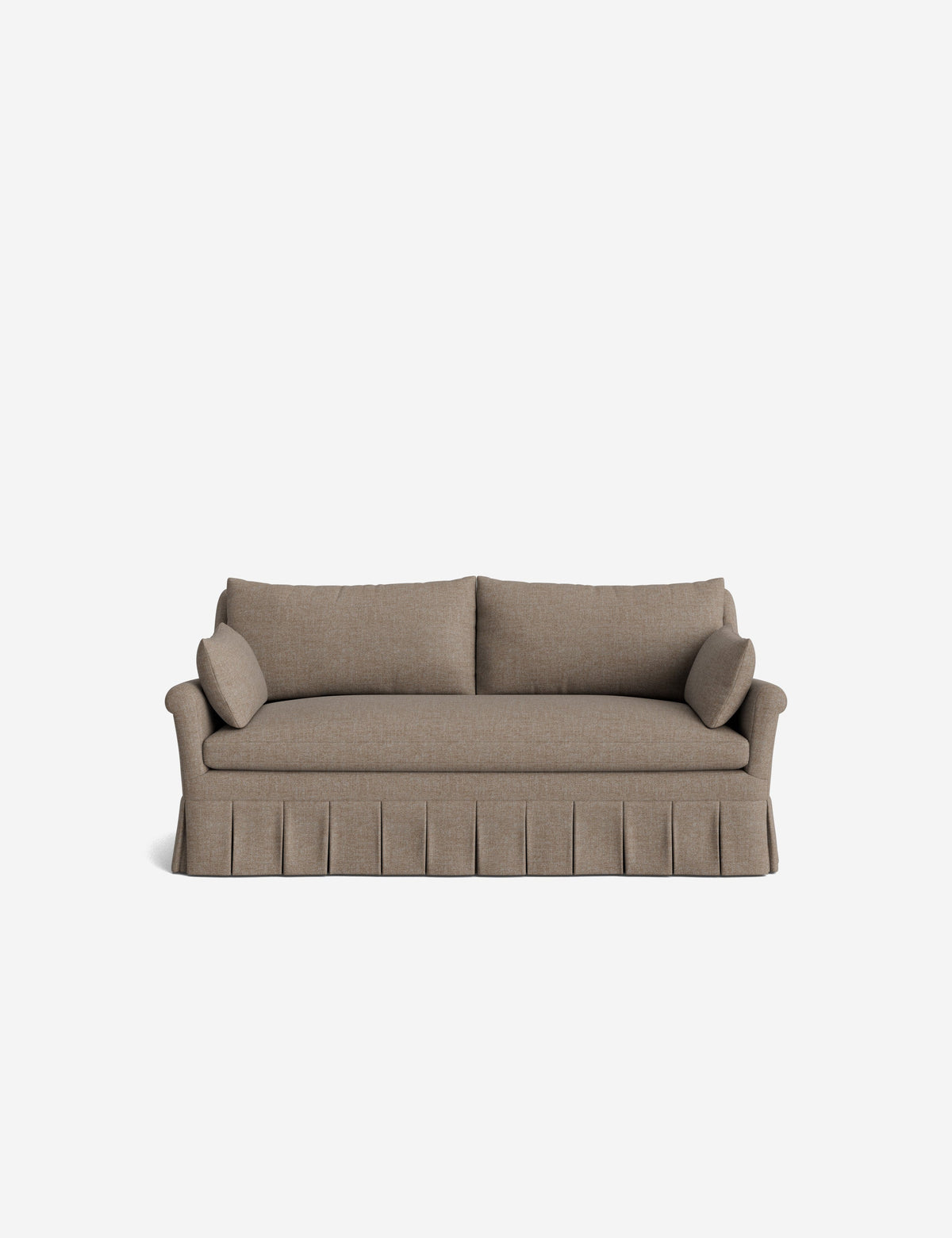 Portola Rolled Arm Luxe Depth Pleated Sofa