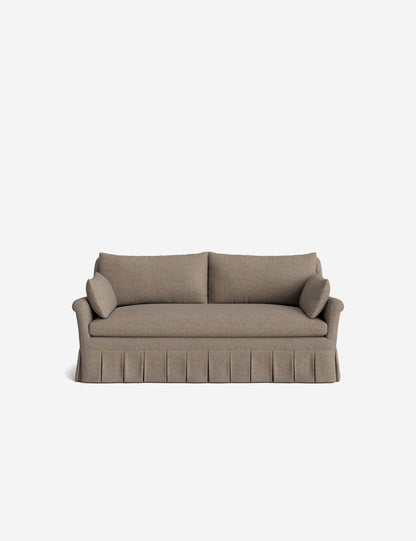 Portola Rolled Arm Luxe Depth Pleated Sofa