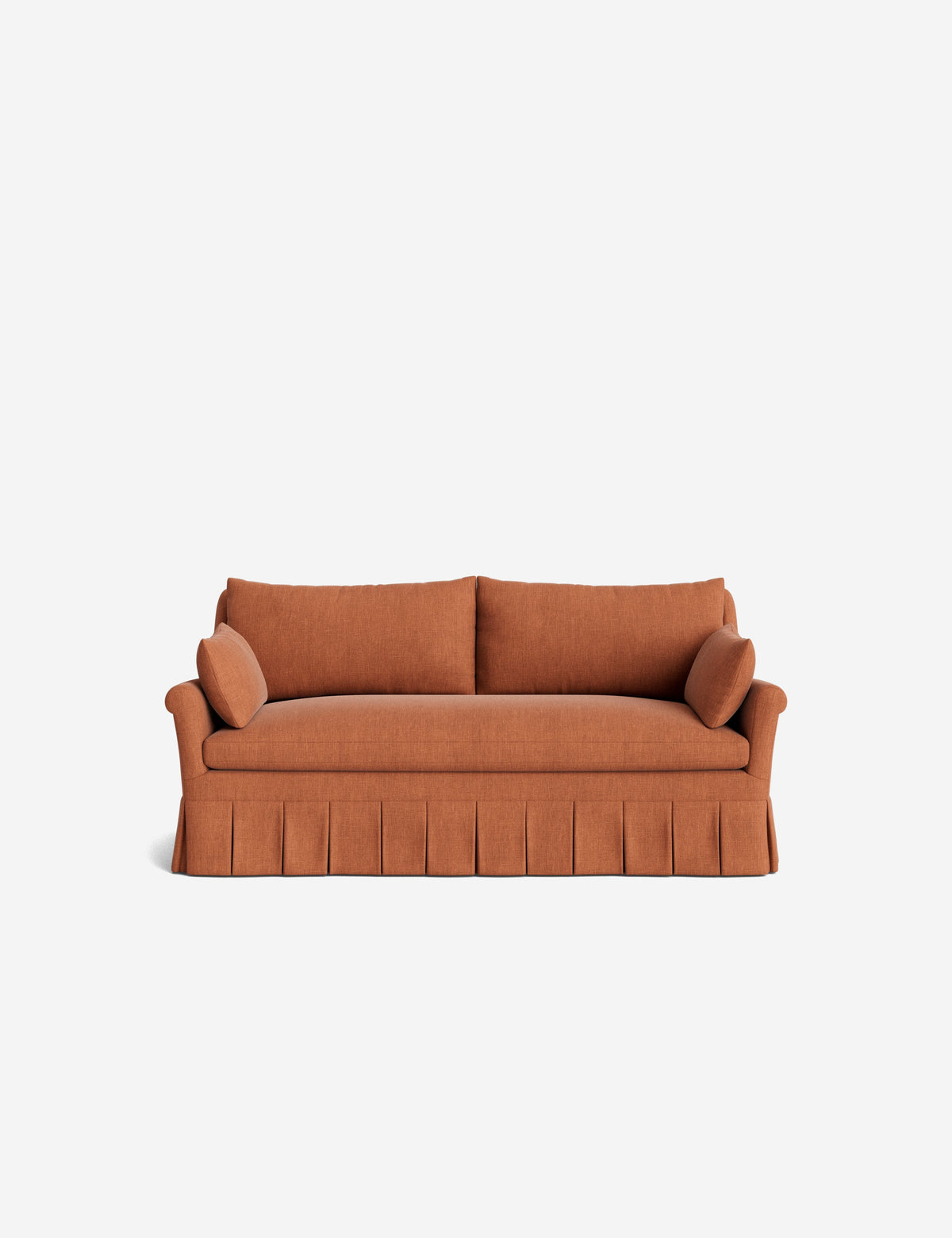 Portola Rolled Arm Luxe Depth Pleated Sofa