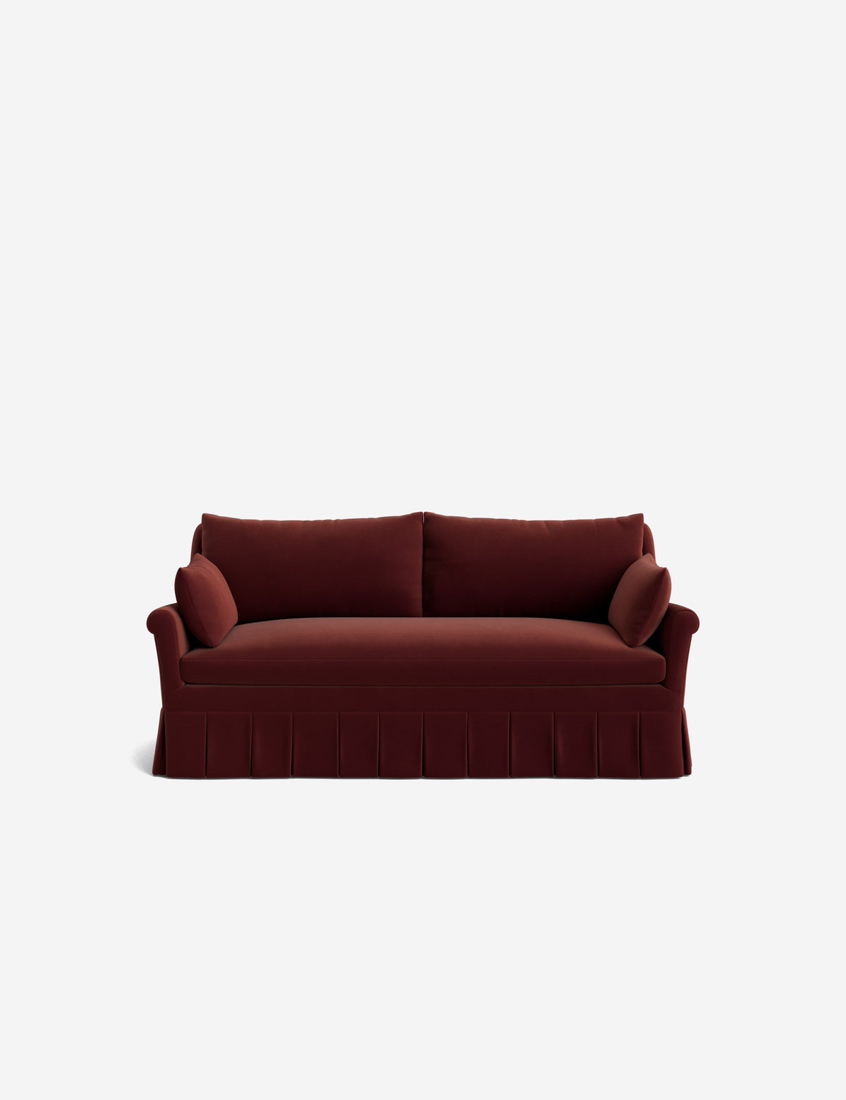 Portola Rolled Arm Luxe Depth Pleated Sofa