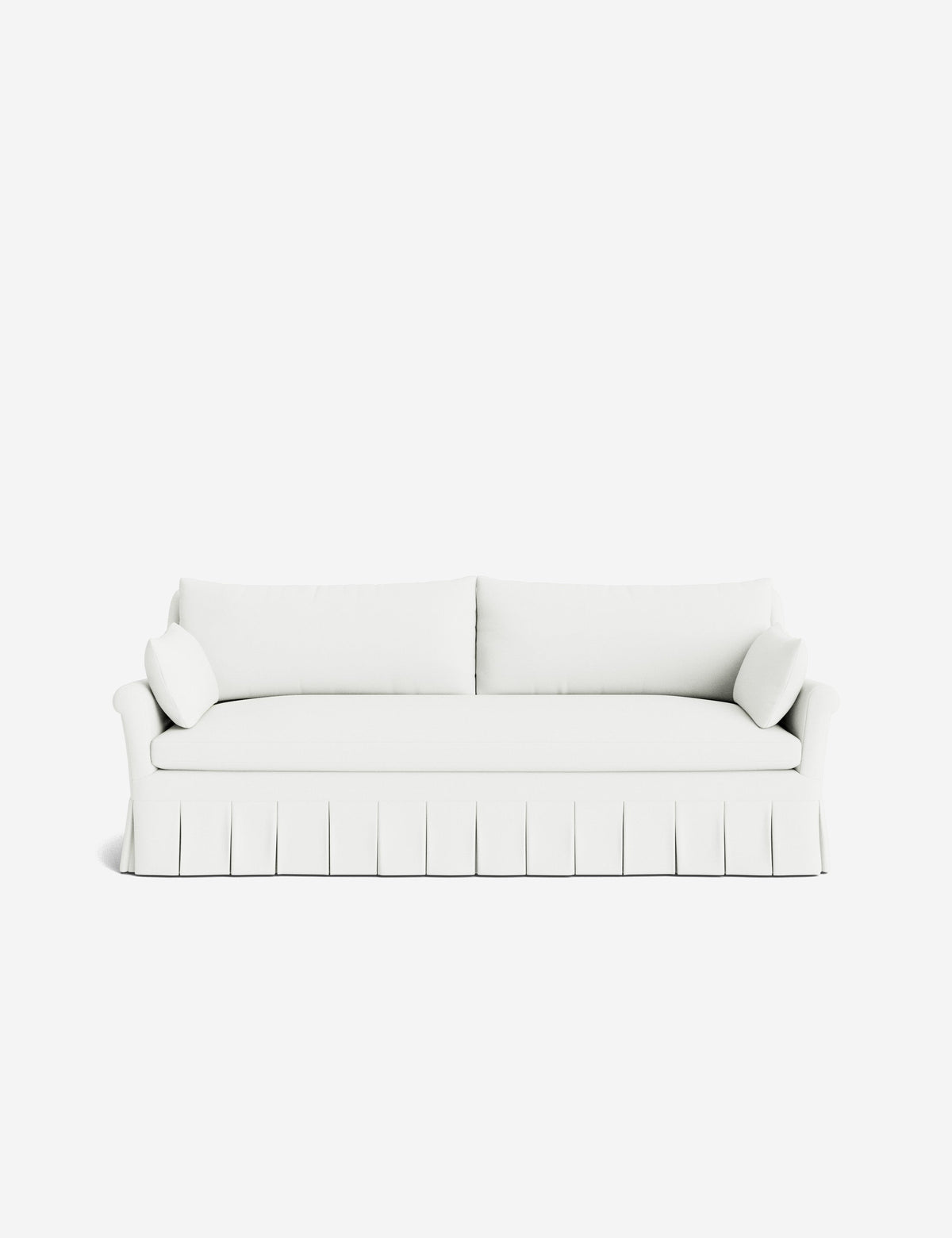 Portola Rolled Arm Luxe Depth Pleated Sofa