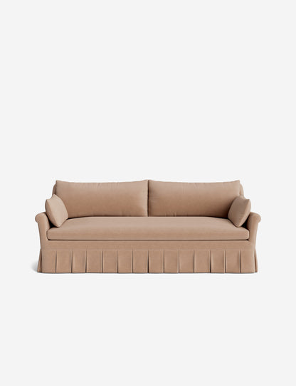 Portola Rolled Arm Luxe Depth Pleated Sofa