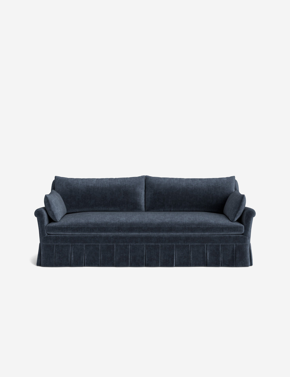Portola Rolled Arm Luxe Depth Pleated Sofa