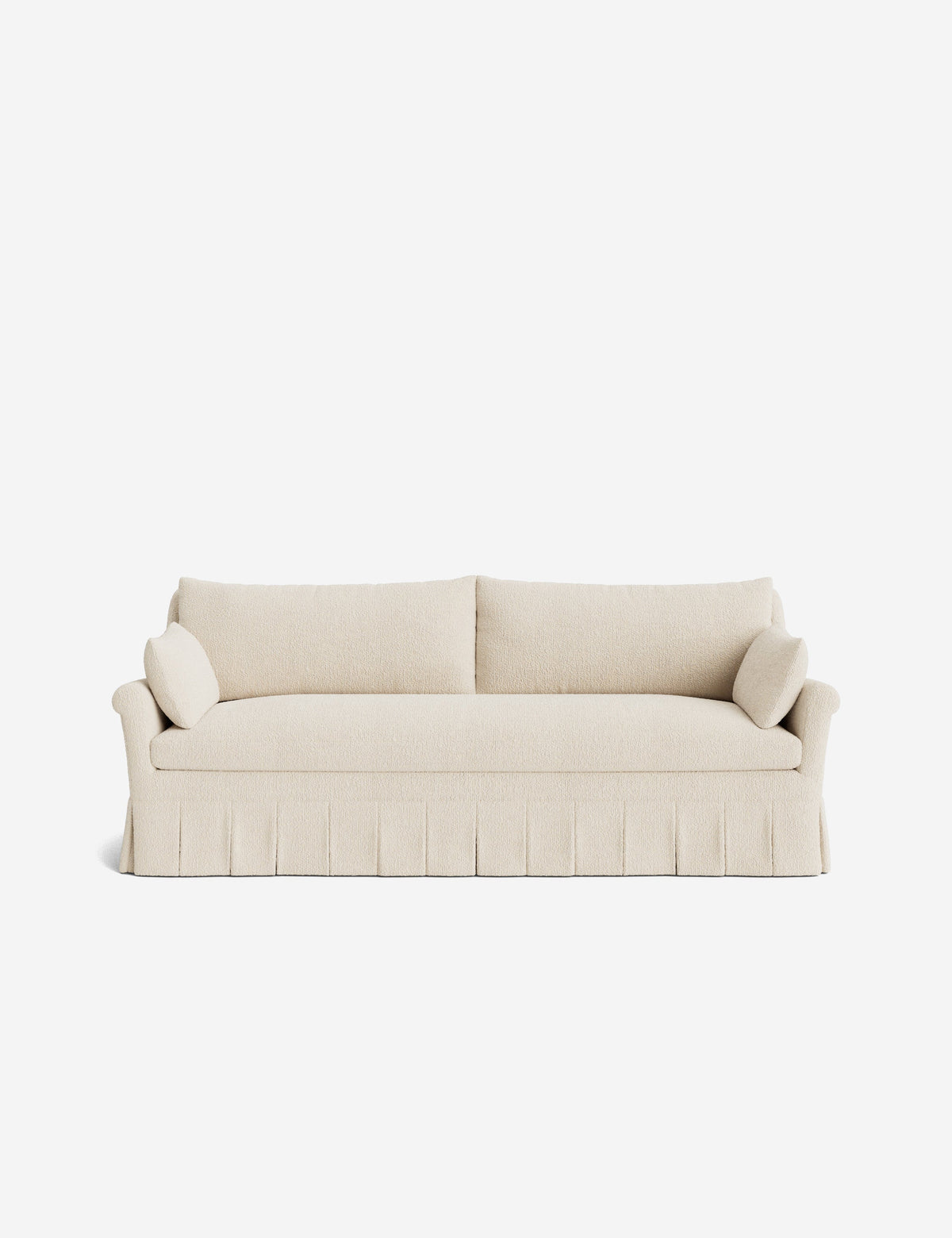Portola Rolled Arm Luxe Depth Pleated Sofa