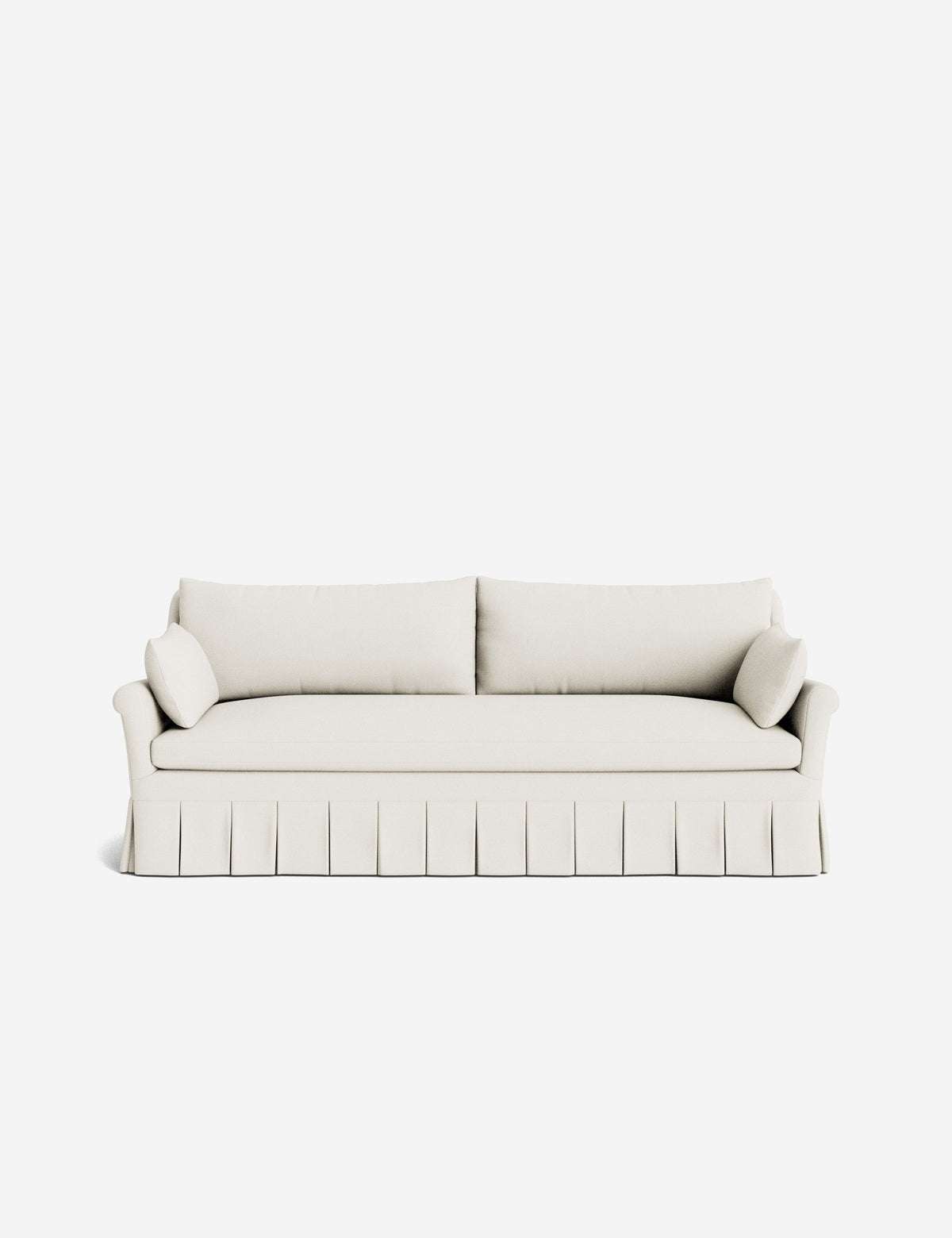 Portola Rolled Arm Luxe Depth Pleated Sofa