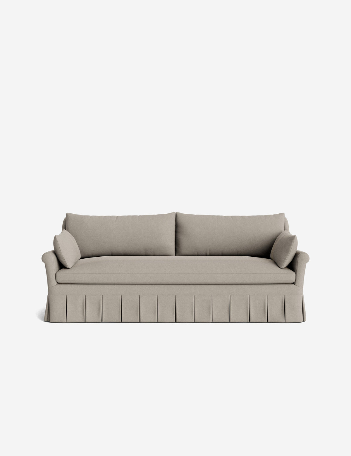 Portola Rolled Arm Luxe Depth Pleated Sofa